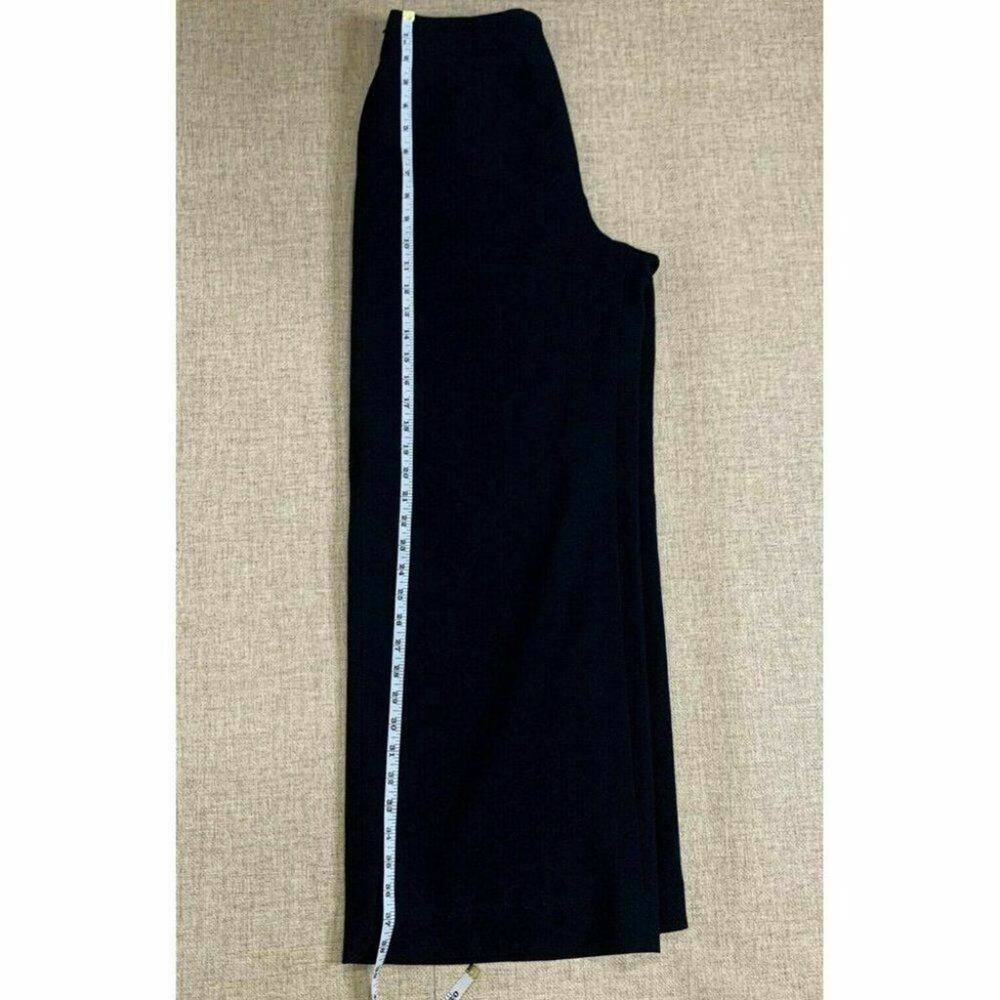 Lauren Ralph Lauren Black Wide Leg Dress Pants Sz 6 Triacetate Blend high waist - Picture 8 of 12